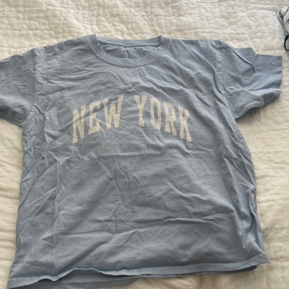 Brandy Melville Tops - Light blue ‘New York’ Tee shirt 100% cotton
